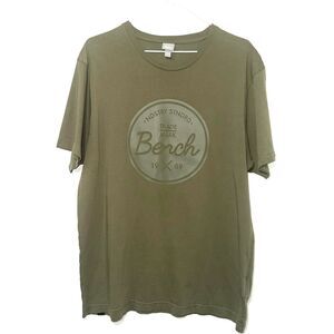 BENCH. Embossed Front T Shirt - Green L